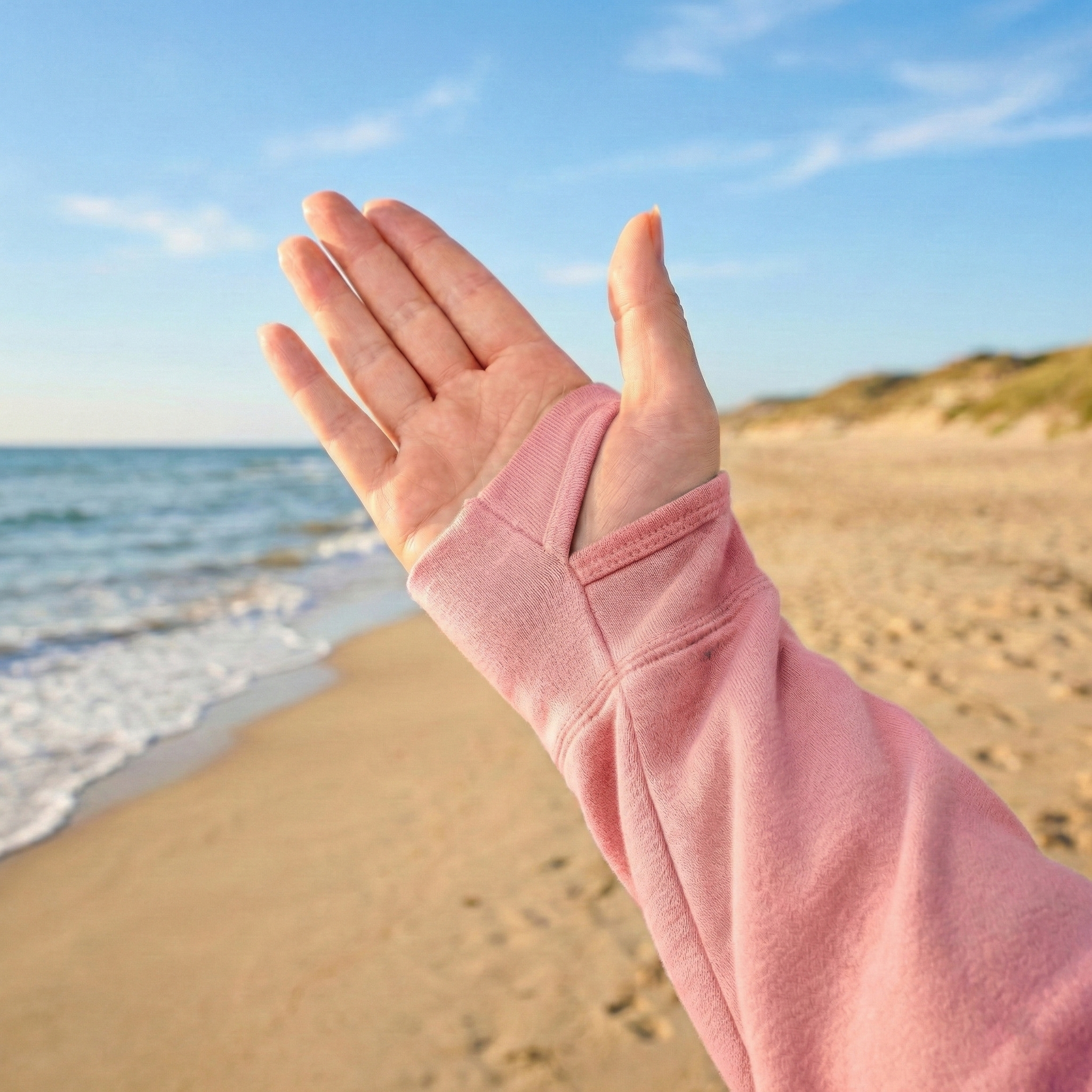 Cross-Neck Hoodie - Koralle