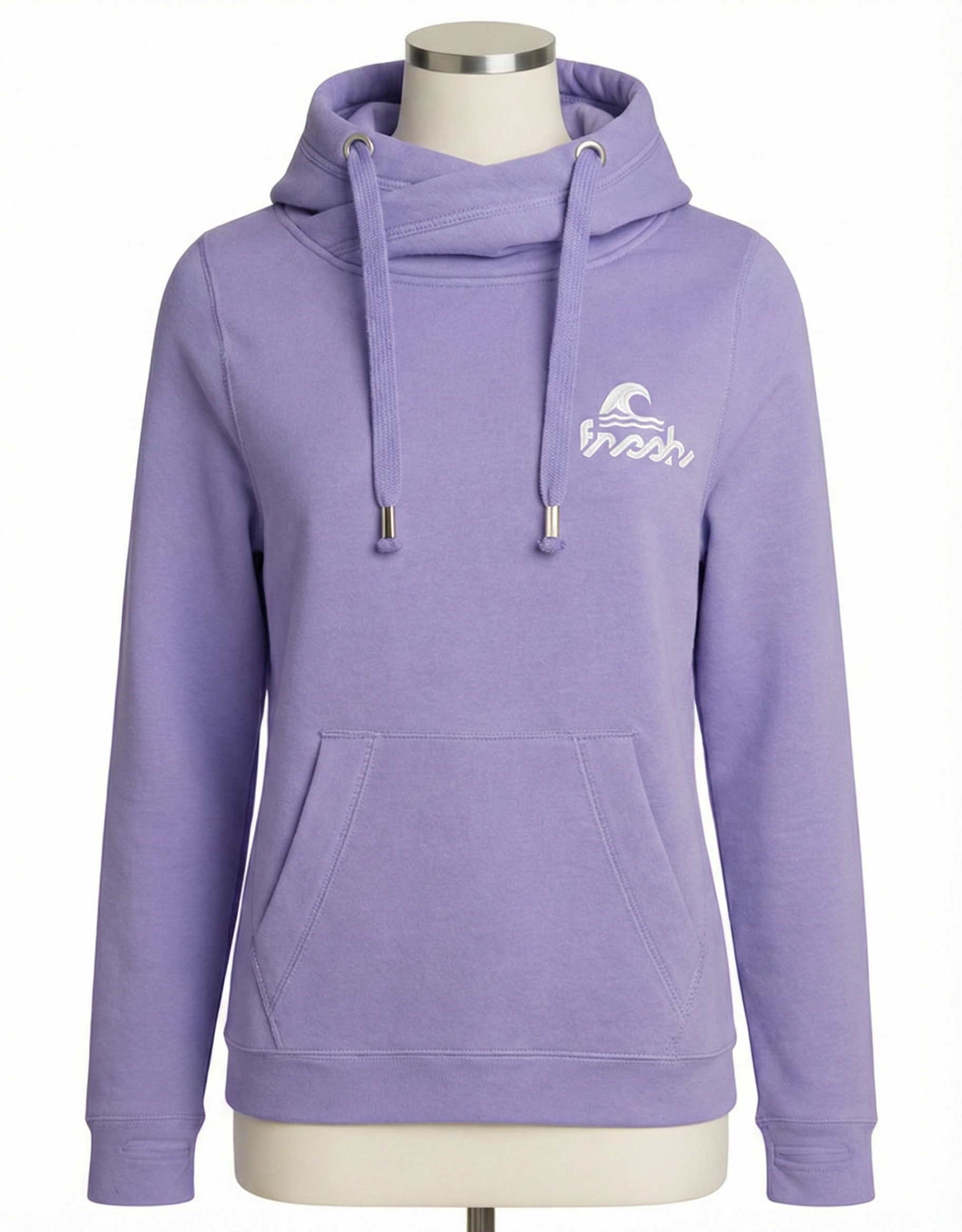 Cross-Neck Hoodie - Strandflieder