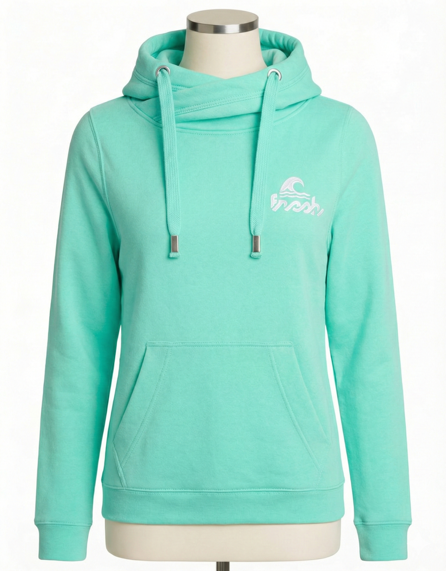 Cross-Neck Hoodie - Lagune