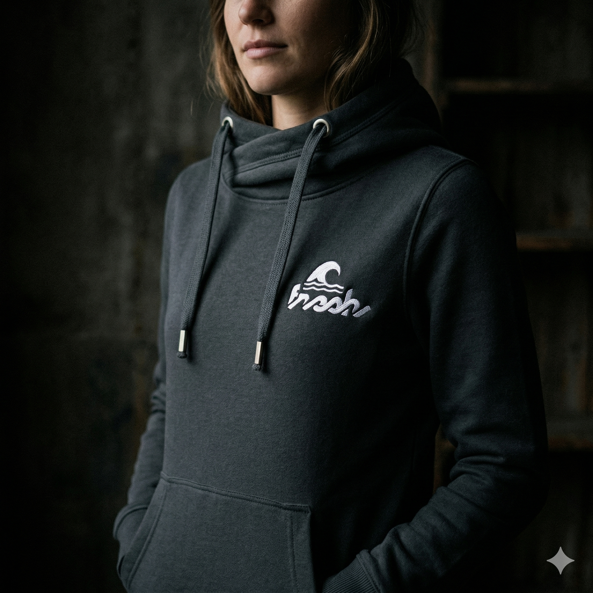 Camper Cross-Neck Hoodie - Smoker