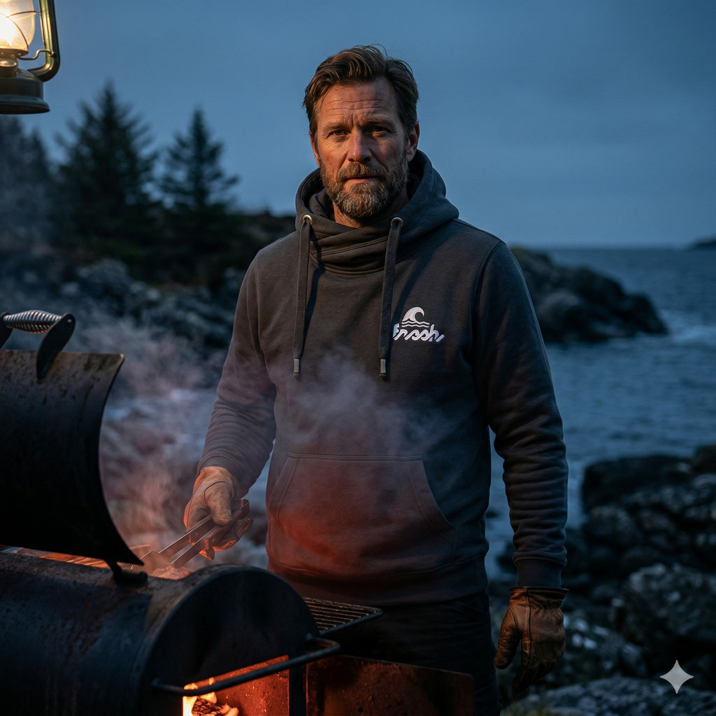 Camper Cross-Neck Hoodie - Smoker