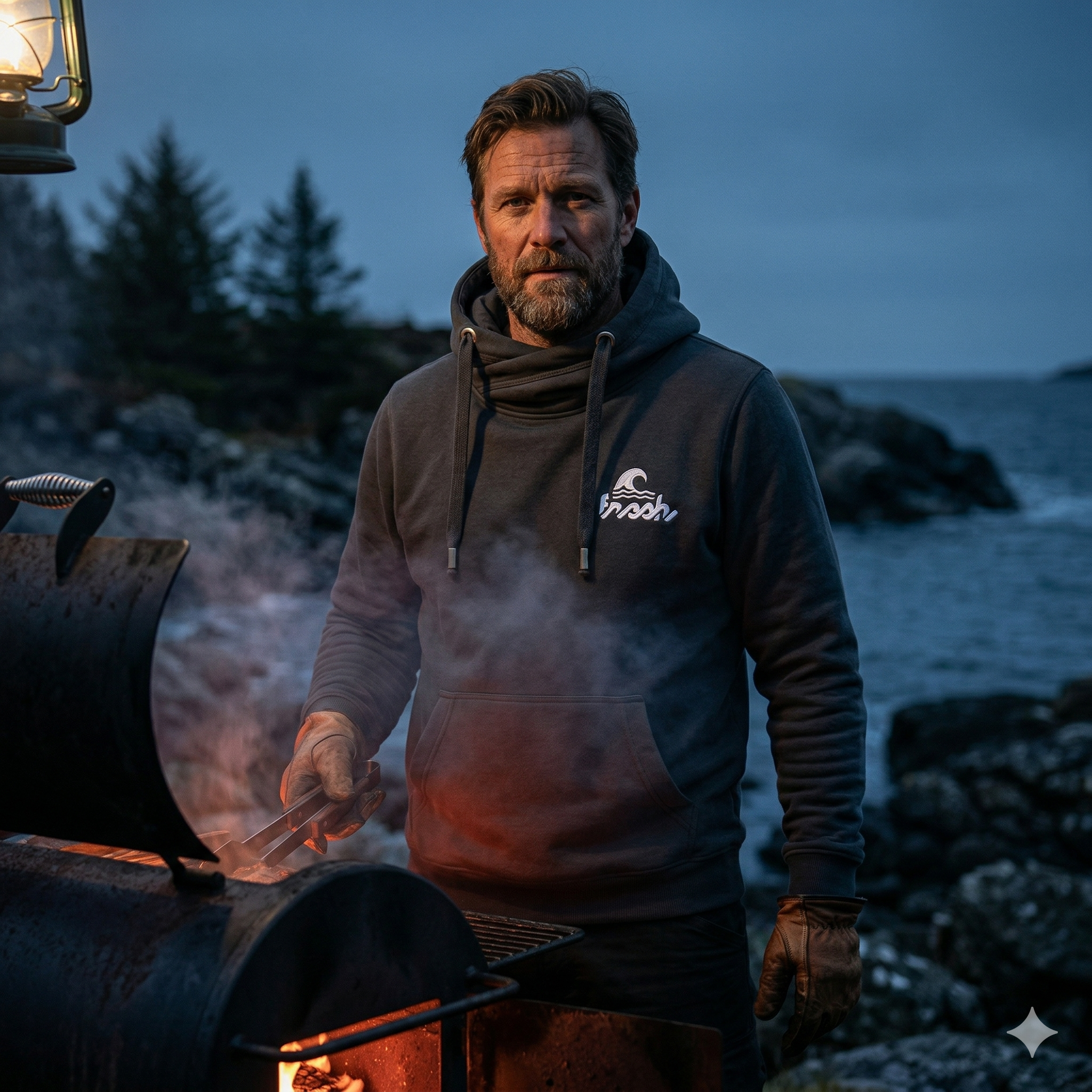 Camper Cross-Neck Hoodie - Smoker