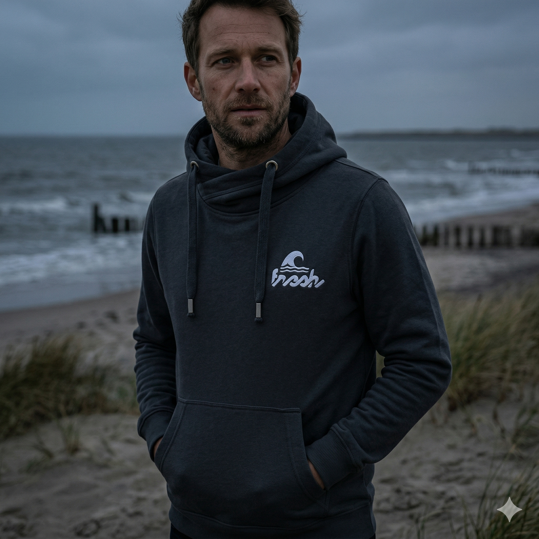 Camper Cross-Neck Hoodie - Smoker
