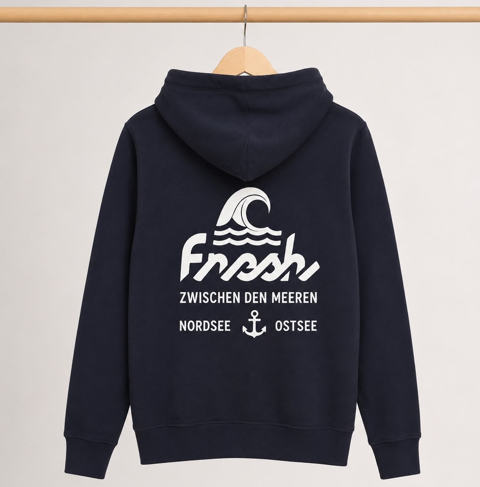 Camper-Jacke Navyblau Rückenansicht