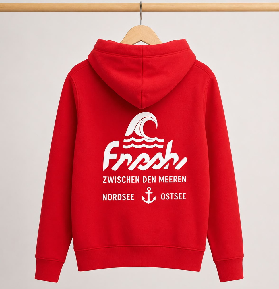 Camper-Jacke Rot Rückenansicht