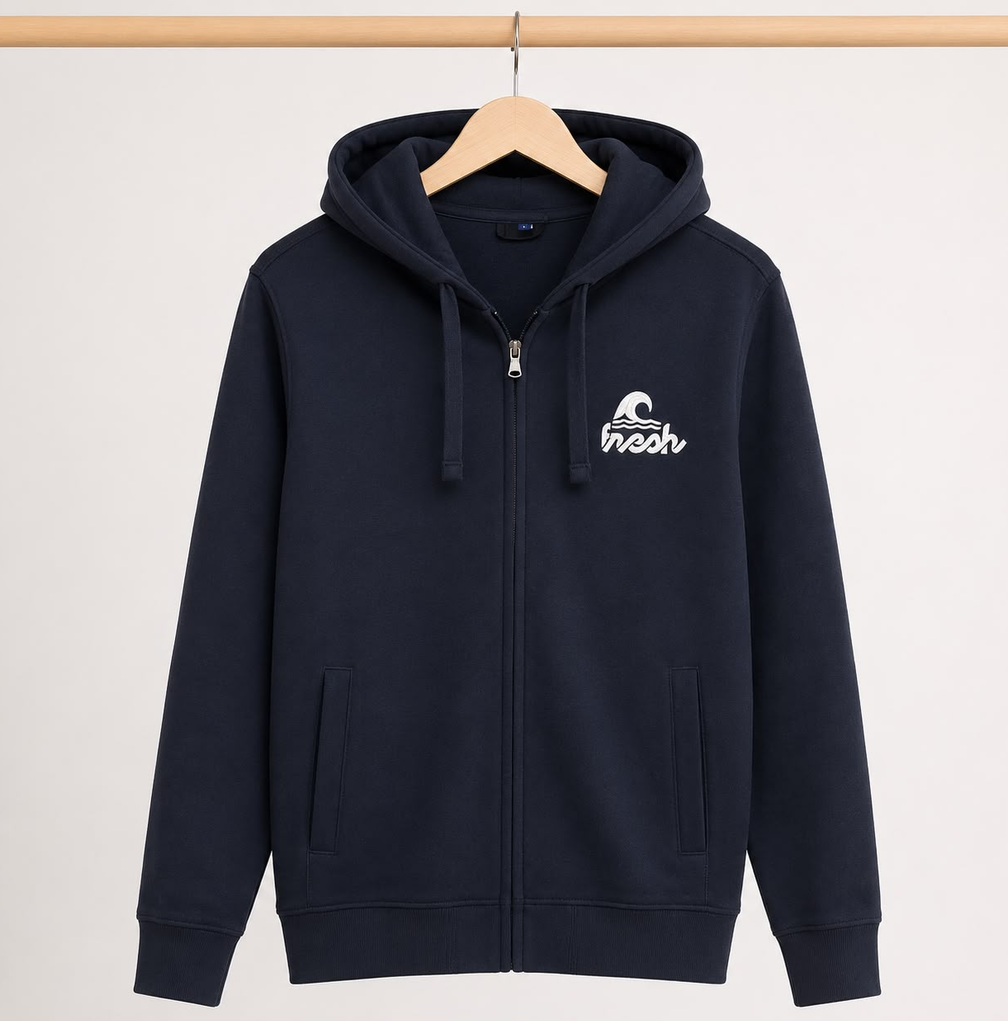 Camper-Jacke Navyblau Vorderansicht