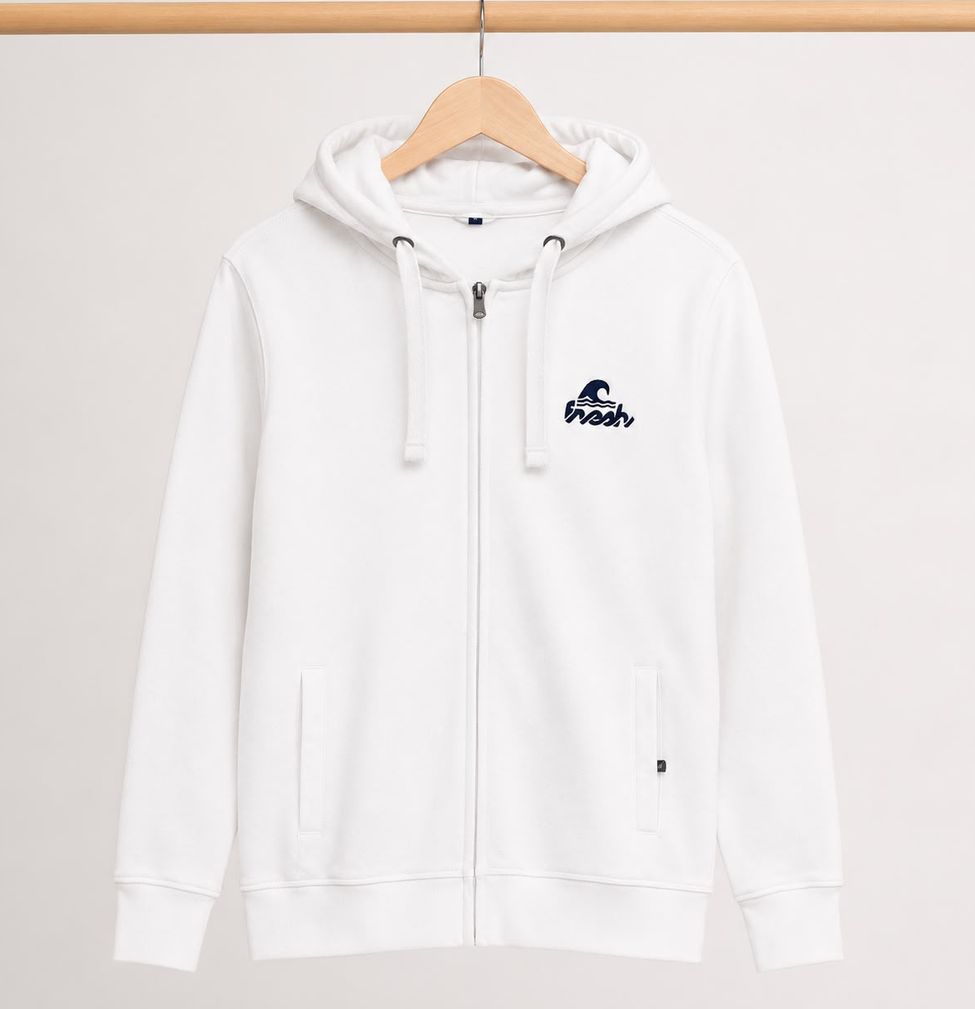 Camper-Jacke Weiß Vorderansicht